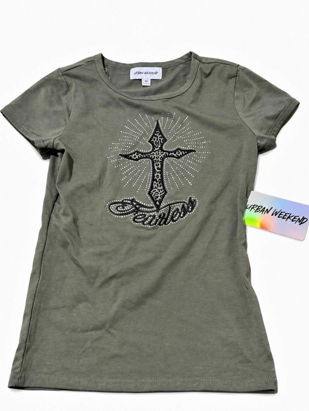 Urban Weekend Fearless Cross Graphic Tee | Size M